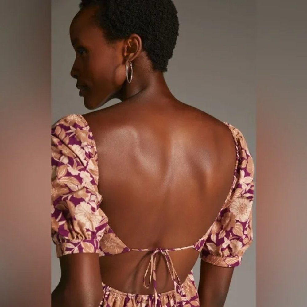 HP 🎉 NWT Favorite Daughter The Mirka Vintage Multi Floral Print Midi Dress - Picture 4 of 14